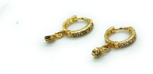 paribhasha Cubic Zirconia Gold-plated Plated Brass Nose Ring