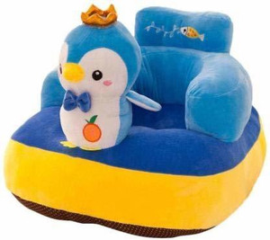 Everyonic Soft Penguin Sofa Seat for Baby ( 0 to 4 years), Best gift for newborn kids, High quality soft teddy shape sofa/chair for new born Fabric Sofa