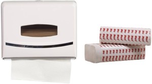 Mist Multi Fold Paper Towel Dispenser Wall Mount Tissue holder with Two Refill (White) MC-300-AB Paper Dispenser