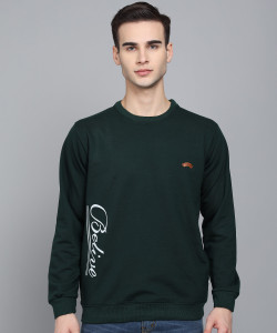 SMAYRA Solid Round Neck Casual Men Green Sweater
