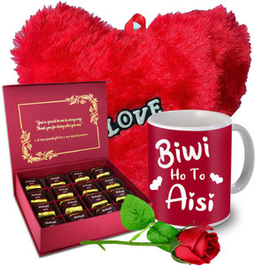 Midiron Gift for Girlfriend, Chocolate Gift for Wife, Birthday Gift for Girlfriend, Valentine’s Day Gift for Wife, Anniversary gift for Wife, Loves Gifts Pack, IZ21-84 Fiber, Ceramic, Plastic, Paper Gift Box