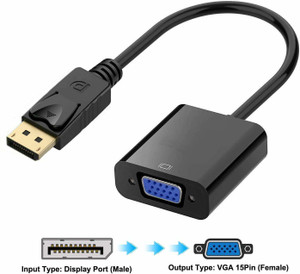 microware TV-out Cable DisplayPort DP to VGA Adapter (Male to