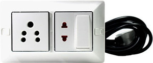 जेलेक्ट्रिकल्स One Five Pin Socket and one Two Pin Socket Extension Board 2 सॉकेट सर्ज रक्षक