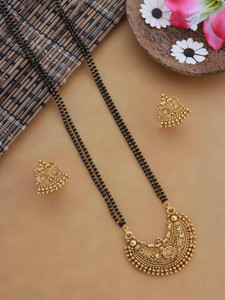 CLONEO Beautiful and Unique Trending Design Pendant with 24 Inch Long Chain Gold Plated Alloy Mangalsutra