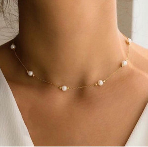 ReNi Enterprise Pearl Gold-plated Plated Brass Necklace