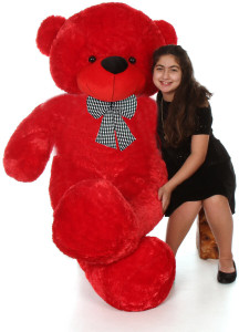 Osjs 4 FEET Soft Toys /Huggable Red color Teddy Bear for Girlfriend/Birthday  - 120.2 cm
