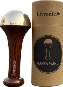 Livronic kansa wand face Foot Body Massager With Wooden Handle Benefits of Alloy Metal Massage Deep Relaxation (5.5 Inch Natural, (small) BRONZE SIZE)Pack 1 kansa wand face Foot Body Massager With Wooden Handle Benefits of Alloy Metal Massage Deep Relaxation (5.5 Inch Natural, (small) BRONZE SIZE)Pack 1 Massager