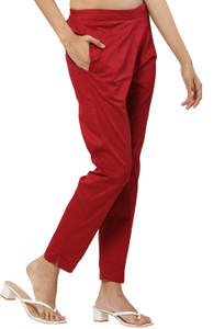 Sellingsea Regular Fit Women Maroon Trousers