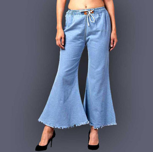 Shradha Creation Flared Women Blue Jeans