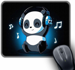 ZORI Panda Animal Music Headphone Pattern Printed Mouse pad for PC / Printed Mouse Pad – Gaming Mouse Pad for Laptop/Computer (Gifts for Men/Women/Girl/Boys) Size 8x7 Inches( Pack of 1 ) Mousepad