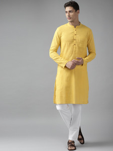 See Designs Men Solid Straight Kurta