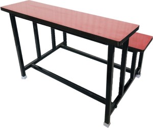 RATISON School Duel Desk Small Students Kids for Two Students Heavy Duty Frame with ply Board red Color (Age 3 yrs. to 12 yrs.) Metal 2 Seater