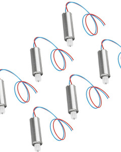INVENTO 6pcs 3.7V 7x20mm 720 Micro Coreless High Speed 48000 RPM DC Motor with 11 teeth Plastic Gear mounted for Quadcopter Helicopter Tiny Toy Drones Automotive Electronic Hobby Kit