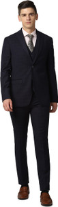PETER ENGLAND Single Breasted - 2 button Checkered Men Suit