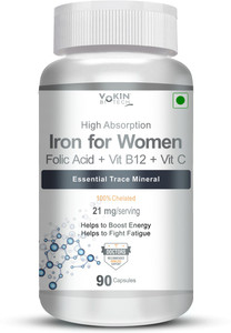 Vokin Biotech Iron for Women With Vitamin B12, Folic Acid & Vitamin C For Boost Energy