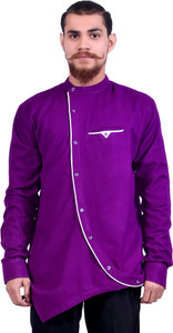 aruati Men Solid Asymmetric Kurta