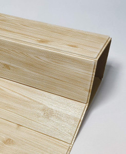 Peijinsart 70 cm 3D Light Wooden PE Foam Wallpaper Sticker Self Adhesive Wallpaper (Pack of 5) Self Adhesive Sticker