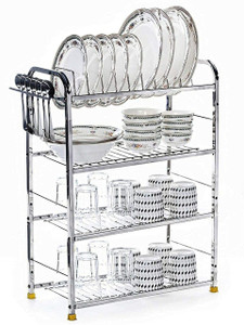 Matric House Utensil Kitchen Rack Steel 4 Layer 18 x 24 inch Kitchen rack /Kitchen Utensils Stand