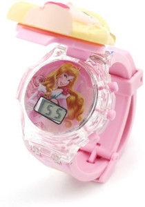 Ashna Collections 3D Action Figure Princess Face Based Toy Design Digital Glowing Watch with Disco Music and Blinking Lights for Kids | for Boys Girls- Good Birthday Return Gift Digital Watch - For Boys & Girls