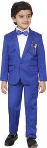 Fourfolds 4 Piece Coat Suit Solid Boys Suit