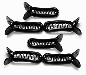 BHARATGAURAV Banana Hair Clip pack of 6 for Women and Girls (Black) Banana Clip