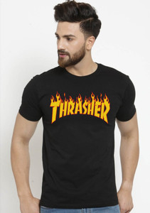 Deccan Store Printed Men Round Neck Black T-Shirt