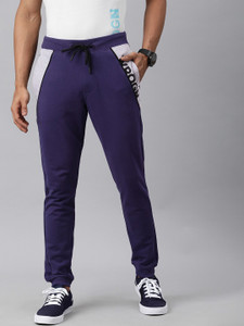 WROGN Solid Men Purple Track Pants
