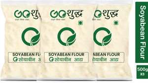 Goshudh Premium Quality Soya Bean Flour/Atta 500g Combo Pack Of 3