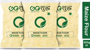 Goshudh Premium Quality Maize/Makka Atta/Flour 500g Combo Pack Of 3
