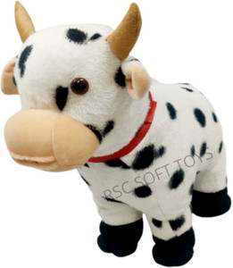 Ritu Shubhman's Creation American Cow Stuffed Animal (45 cm) Huggable Cute Soft Plush Toy for Kids/Boys/Girls/Best Birthday Gift | Cow Soft Toy | Domestic Animal | Soft Toys For Kids & Girls | Cow stuff Toy  - 36 cm