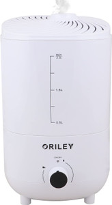 Oriley 2111C Ultrasonic Cool Mist Humidifier for Home Office Adults and Baby Bedroom (2.3L, 18W, Solid White) Portable Room Air Purifier