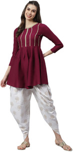 Sundar Dhage Women Kurti Dhoti Pant Set