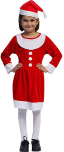 ITSMYCOSTUME Santa Claus Christmas Fancy Dress Costume (NO Socks & Shoes Included) Kids Costume Wear