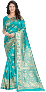signagraph Woven Banarasi Silk Blend, Art Silk Saree