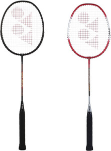 YONEX ZR-100 Light AND GR-303I (Made In India Combo) Red, Black Strung Badminton Racquet