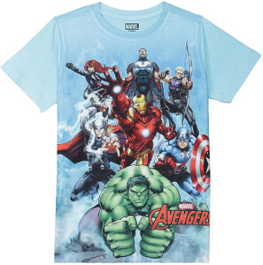 Marvel by Wear Your Mind Boys Graphic Print Polycotton Regular T Shirt