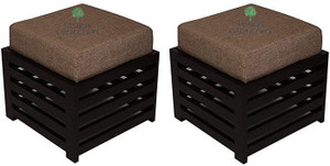 Smarts collection Wooden Foot Stool | Side Stool | Table for Sitting | Cushion Stool | Pouffes | Ottomans | Bedside Stool | Kitchen Stool - Set of 2 Solid Wood Side Table