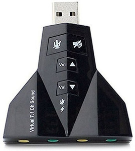 LipiWorld Sound Card (Virtual 7.1 Dual Sound Card) -USB to 3D External Sound Card Audio Adapter Virtual 7.1 Channel Sound Mic Speaker Double adaprter USB Adapter