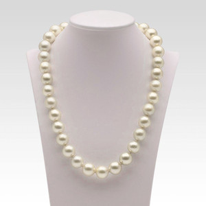 Jewelopia Freshwater Pearl Necklace Mala Off White Pearl Mother of Pearl Necklace