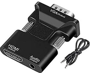 microware  TV-out Cable Active 1080P Female HDMI to VGA Male Converter Adapter Dongle with 3.5mm Stereo Audio Portable HDMI Connector for Laptop PC PS3 Xbox STB Blu-ray DVD TV Stick
