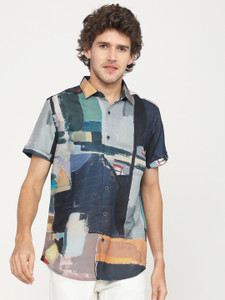 HIGHLANDER Men Printed Casual Multicolor Shirt