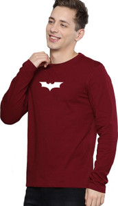 Aman Textile Printed Men Round Neck Maroon T-Shirt