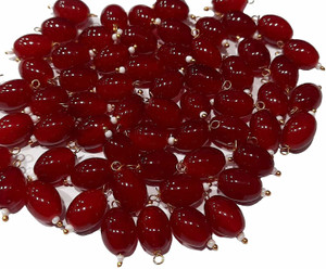 Beadsncraft Glass Maroon Jewellery Set