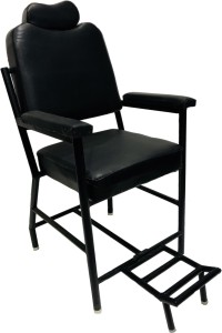 P P CHAIR Beauty Parlor Salon Barber Cutting Chair, Without Push Back System (Black) Massage Chair