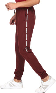 FLYING MACHINE Solid Men Red Track Pants