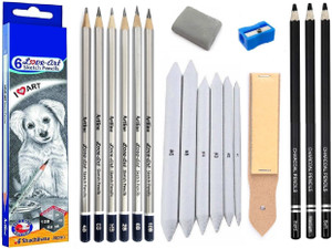Definite Artline Set of 6 Sketch Pencils + 3 Charcoal Pack of 6 - Image 5