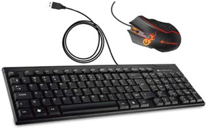 Zebronics Normal Keyboard ZEBRONICS Zeb-K35 USB Normal Keyboard with USB Gaming Mouse (RGB Color ...