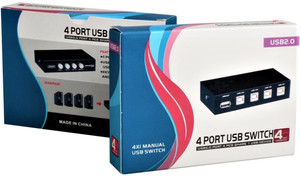 Technobyte 4 Port Printer Switch I USB 2.0 4 Port Printer /Scanner ...