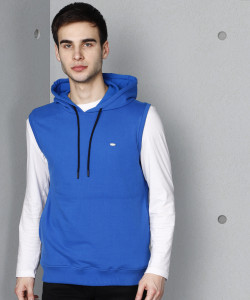 METRONAUT Sleeveless Self Design Men Sweatshirt