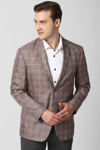 PETER ENGLAND Checkered Single Breasted Formal Men Blazer